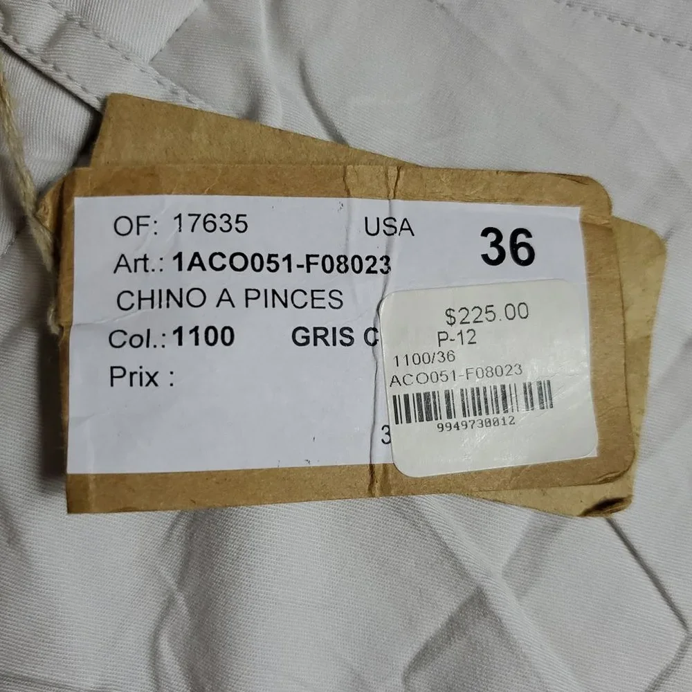 A.P.C. Chino a Pinces Grey Color Pants Women's Size 36 EU or 2/4 US - Picture 5 of 9